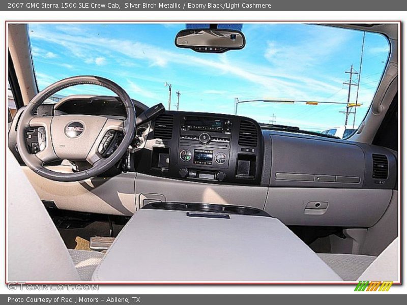 Silver Birch Metallic / Ebony Black/Light Cashmere 2007 GMC Sierra 1500 SLE Crew Cab