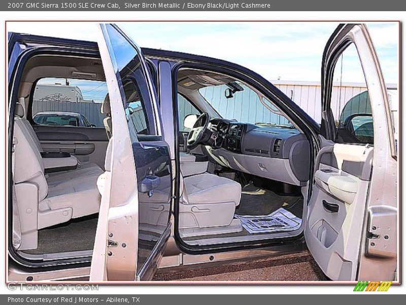 Silver Birch Metallic / Ebony Black/Light Cashmere 2007 GMC Sierra 1500 SLE Crew Cab
