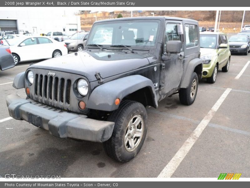 Black / Dark Slate Gray/Medium Slate Gray 2008 Jeep Wrangler X 4x4