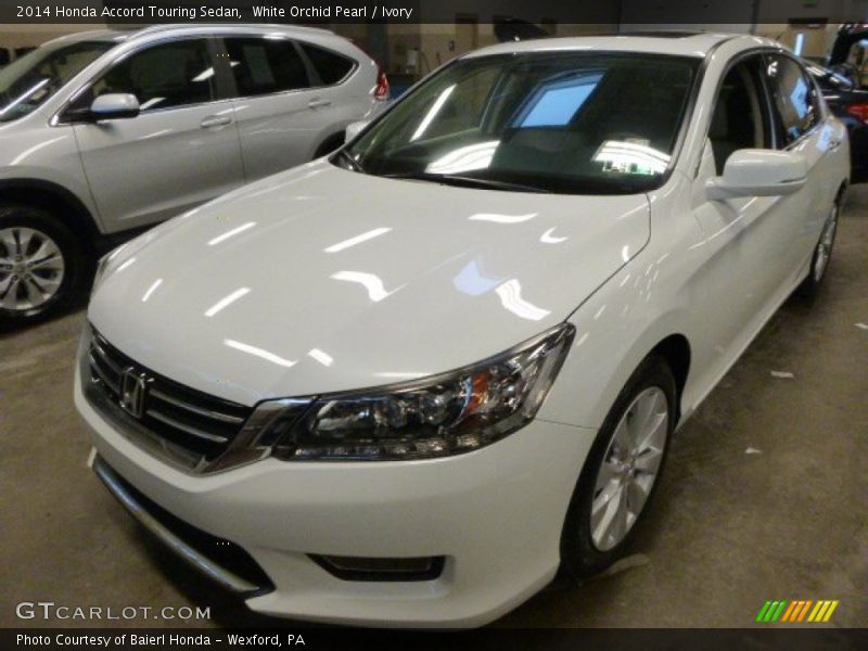 White Orchid Pearl / Ivory 2014 Honda Accord Touring Sedan