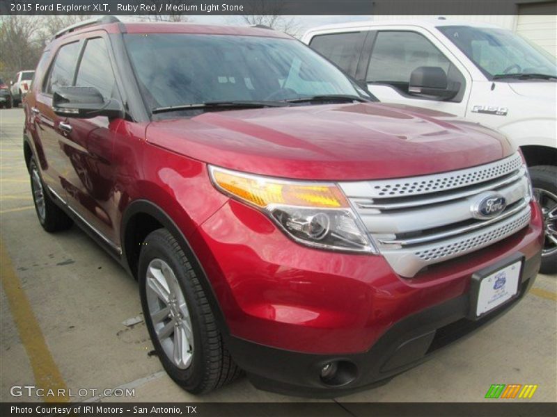 Ruby Red / Medium Light Stone 2015 Ford Explorer XLT