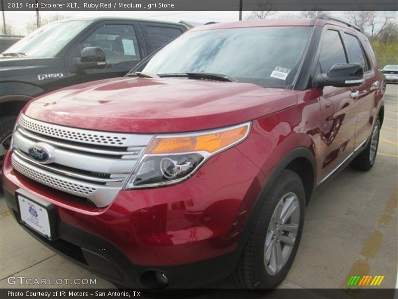 Ruby Red / Medium Light Stone 2015 Ford Explorer XLT