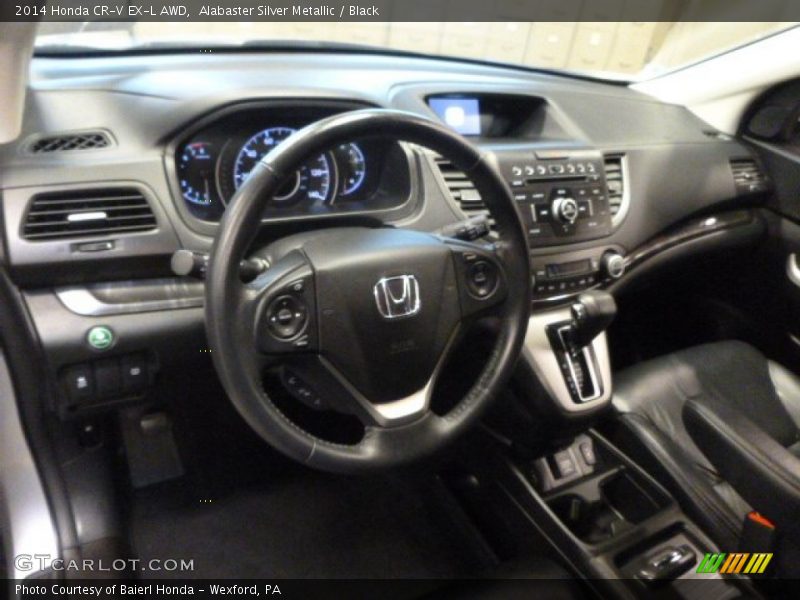 Alabaster Silver Metallic / Black 2014 Honda CR-V EX-L AWD