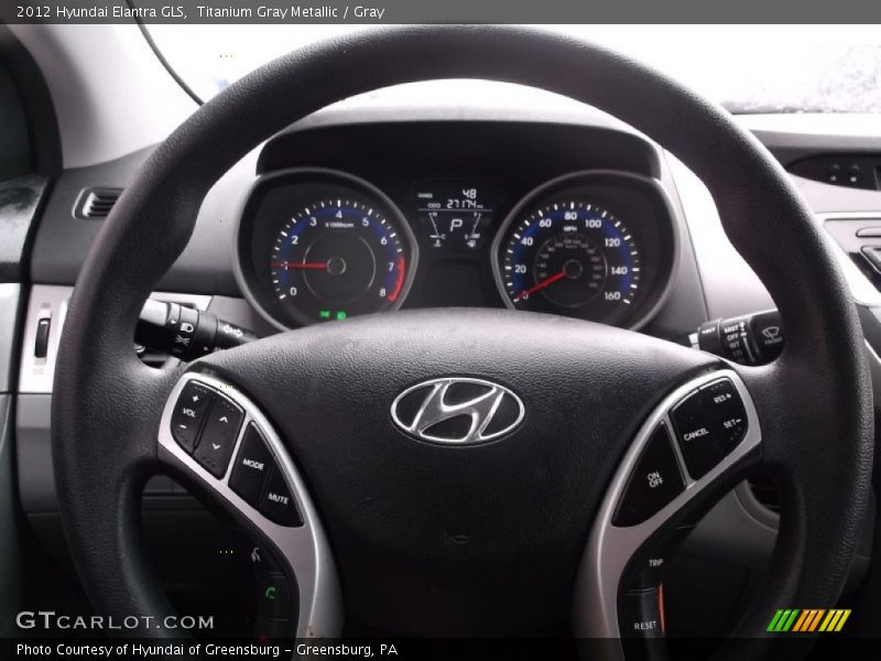 Titanium Gray Metallic / Gray 2012 Hyundai Elantra GLS