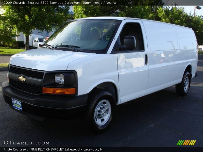 Summit White / Neutral 2009 Chevrolet Express 2500 Extended Cargo Van