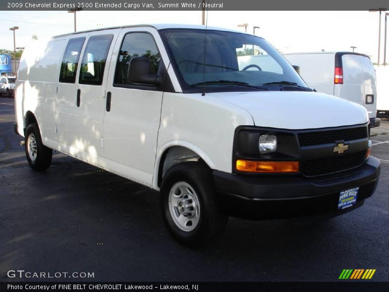 Summit White / Neutral 2009 Chevrolet Express 2500 Extended Cargo Van
