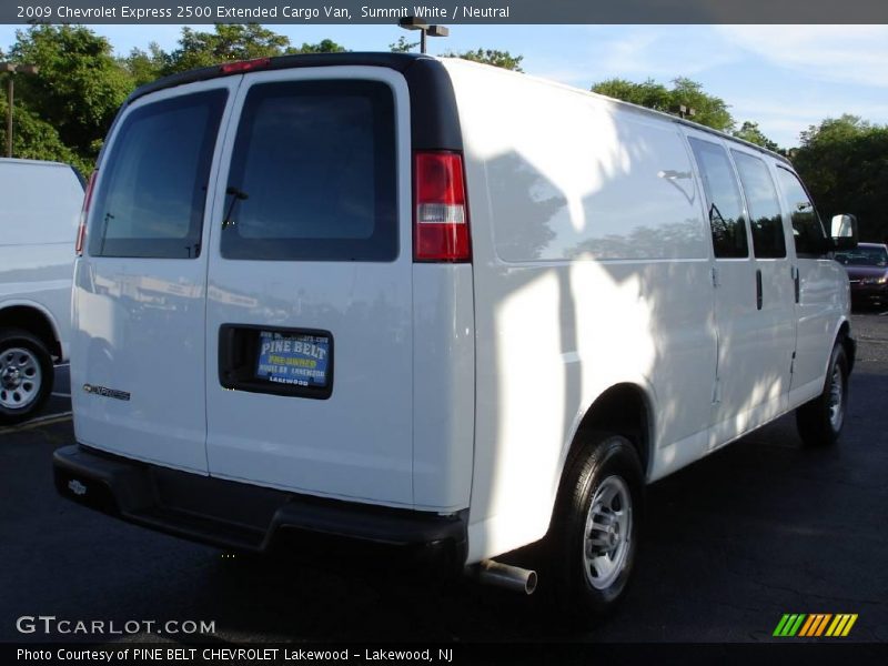 Summit White / Neutral 2009 Chevrolet Express 2500 Extended Cargo Van