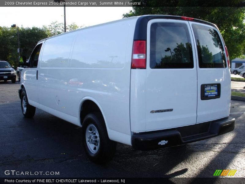 Summit White / Neutral 2009 Chevrolet Express 2500 Extended Cargo Van