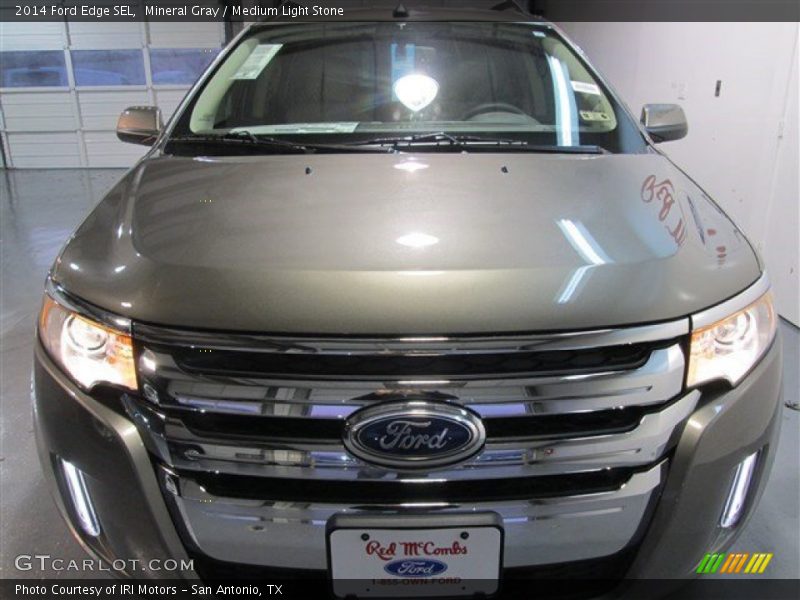 Mineral Gray / Medium Light Stone 2014 Ford Edge SEL