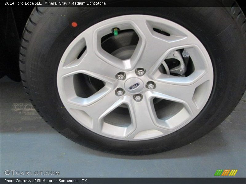 Mineral Gray / Medium Light Stone 2014 Ford Edge SEL