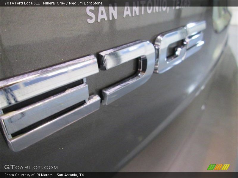Mineral Gray / Medium Light Stone 2014 Ford Edge SEL