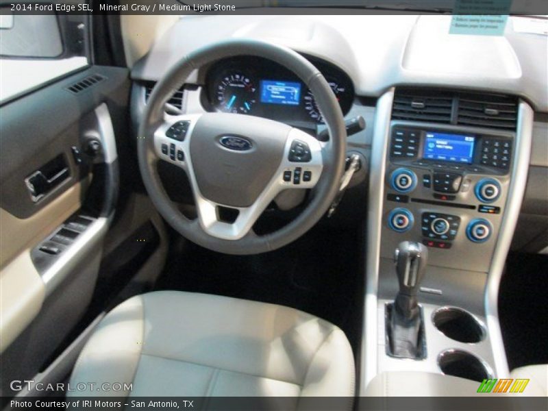 Mineral Gray / Medium Light Stone 2014 Ford Edge SEL