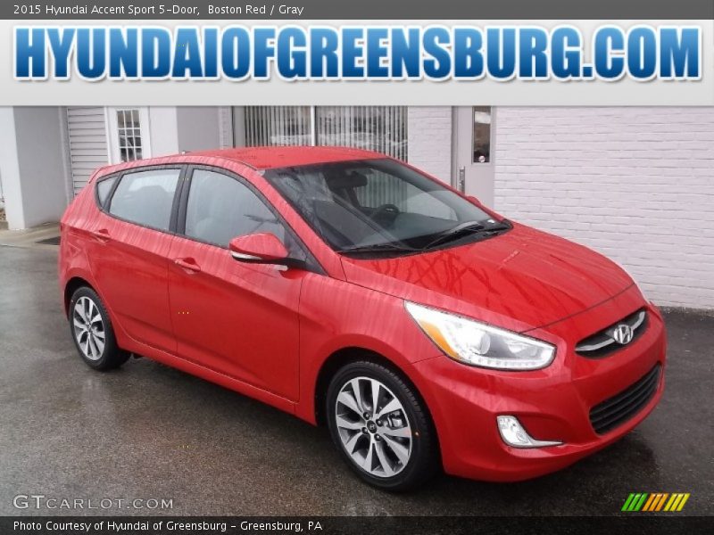 Boston Red / Gray 2015 Hyundai Accent Sport 5-Door
