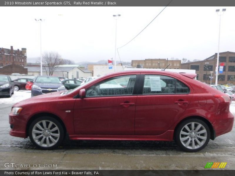 Rally Red Metallic / Black 2010 Mitsubishi Lancer Sportback GTS