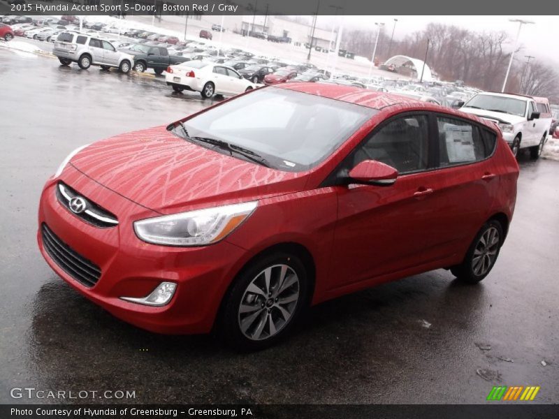 Boston Red / Gray 2015 Hyundai Accent Sport 5-Door