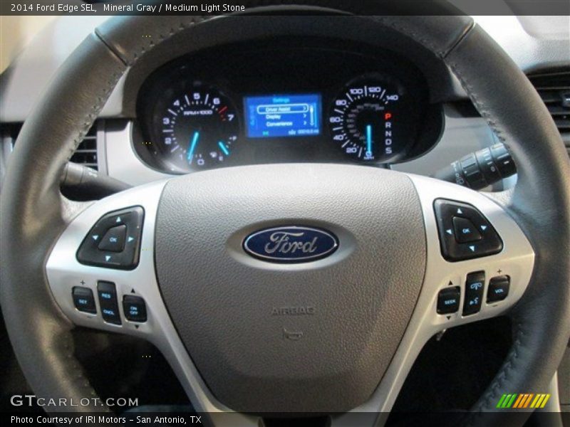Mineral Gray / Medium Light Stone 2014 Ford Edge SEL