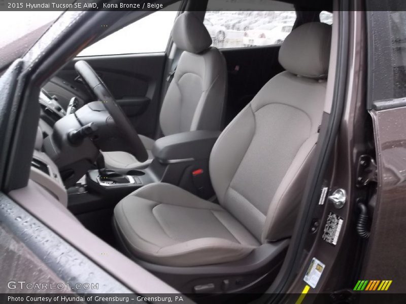 Kona Bronze / Beige 2015 Hyundai Tucson SE AWD