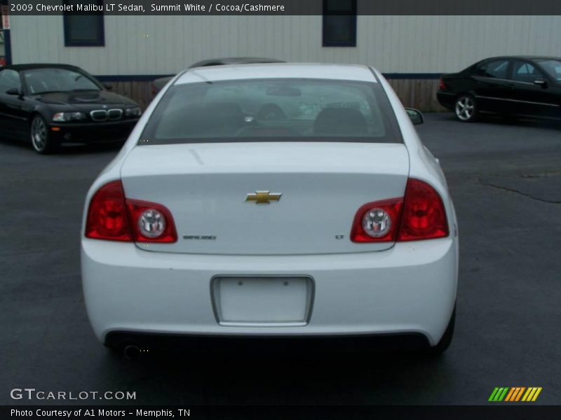 Summit White / Cocoa/Cashmere 2009 Chevrolet Malibu LT Sedan