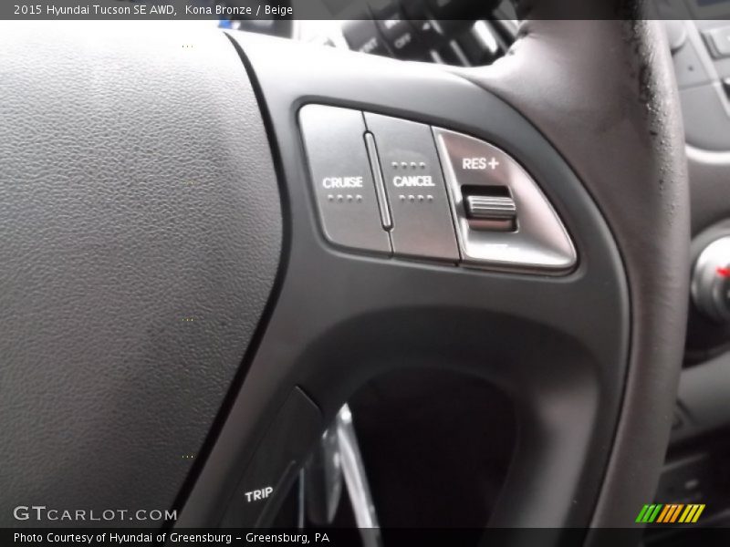 Kona Bronze / Beige 2015 Hyundai Tucson SE AWD