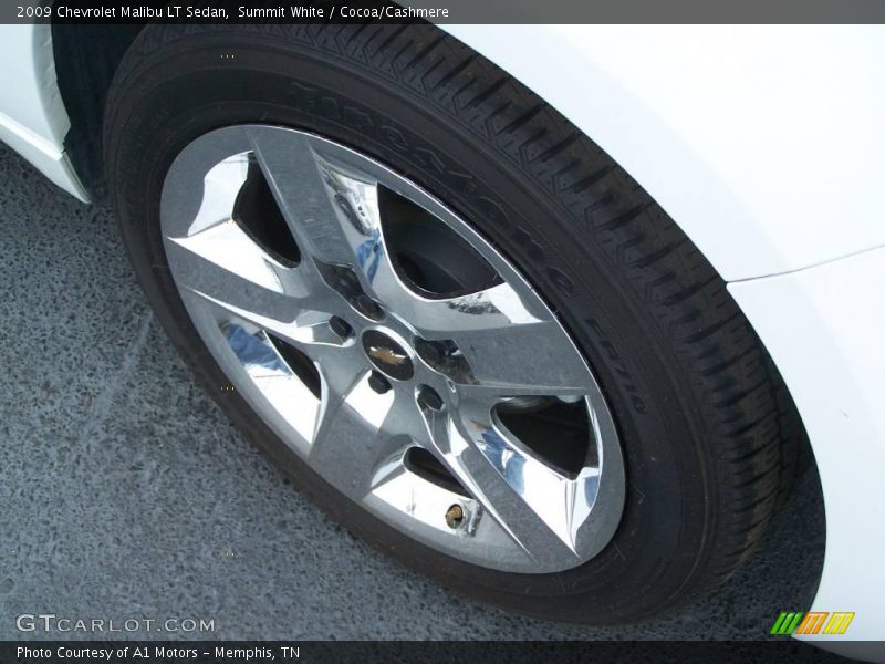 Summit White / Cocoa/Cashmere 2009 Chevrolet Malibu LT Sedan