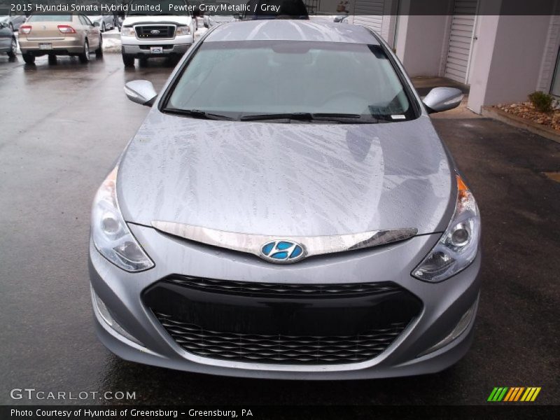 Pewter Gray Metallic / Gray 2015 Hyundai Sonata Hybrid Limited