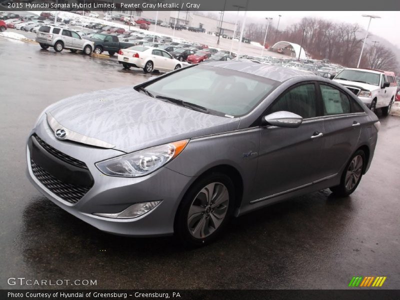 Pewter Gray Metallic / Gray 2015 Hyundai Sonata Hybrid Limited