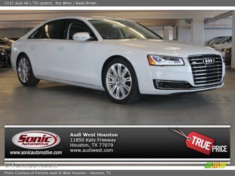 Ibis White / Balao Brown 2015 Audi A8 L TDI quattro