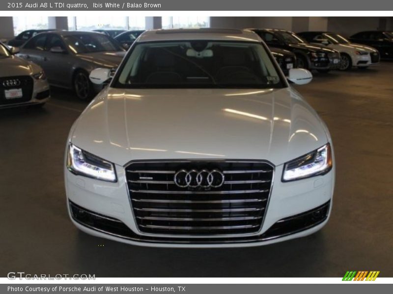 Ibis White / Balao Brown 2015 Audi A8 L TDI quattro