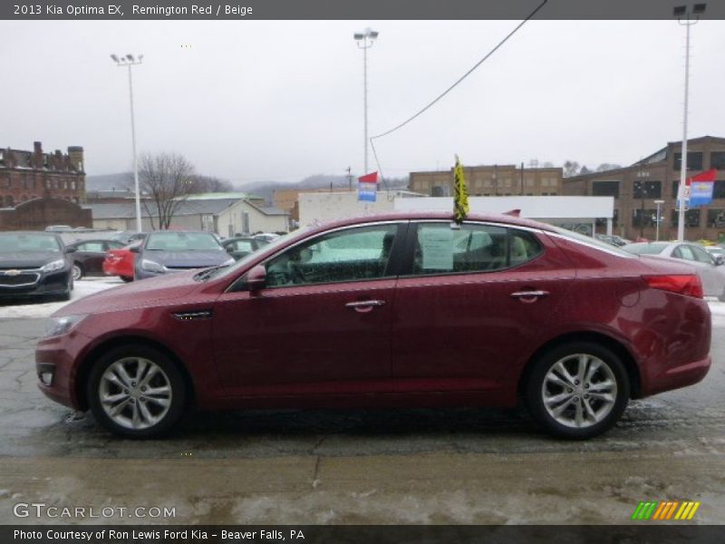 Remington Red / Beige 2013 Kia Optima EX