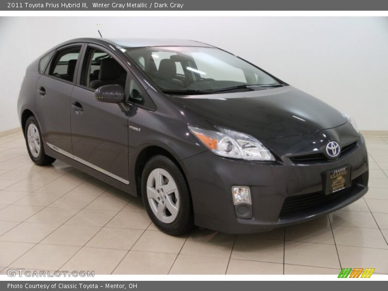 Winter Gray Metallic / Dark Gray 2011 Toyota Prius Hybrid III