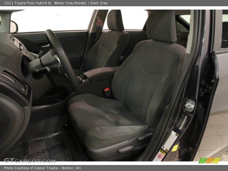 Winter Gray Metallic / Dark Gray 2011 Toyota Prius Hybrid III