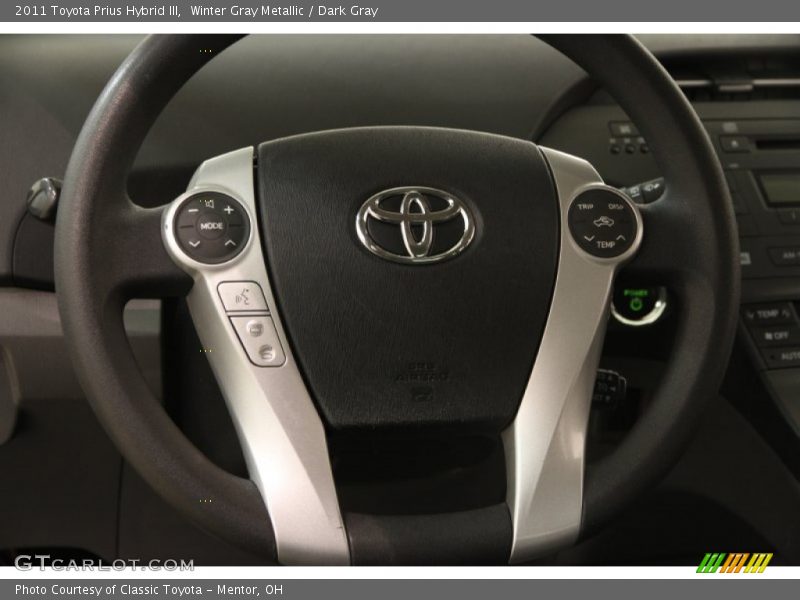 Winter Gray Metallic / Dark Gray 2011 Toyota Prius Hybrid III