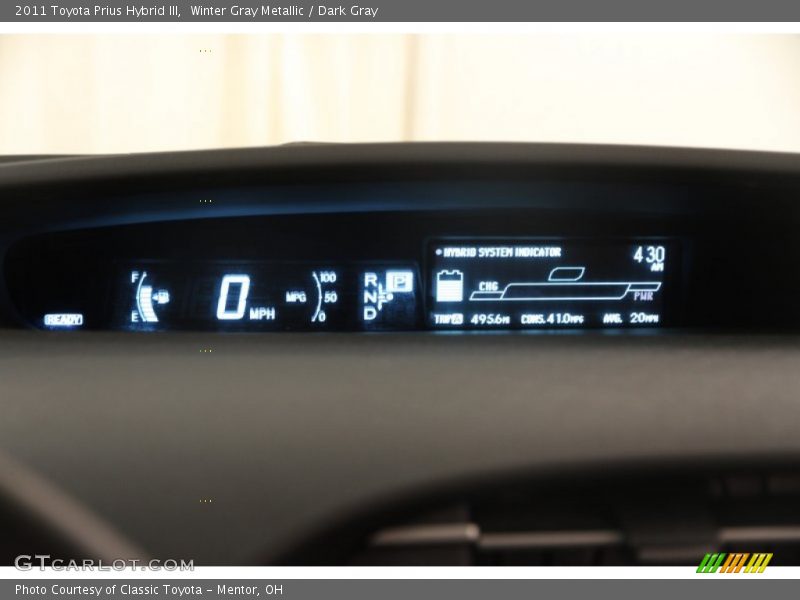 Winter Gray Metallic / Dark Gray 2011 Toyota Prius Hybrid III