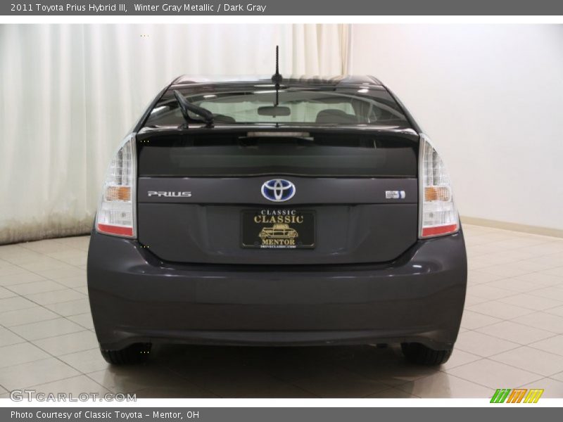 Winter Gray Metallic / Dark Gray 2011 Toyota Prius Hybrid III