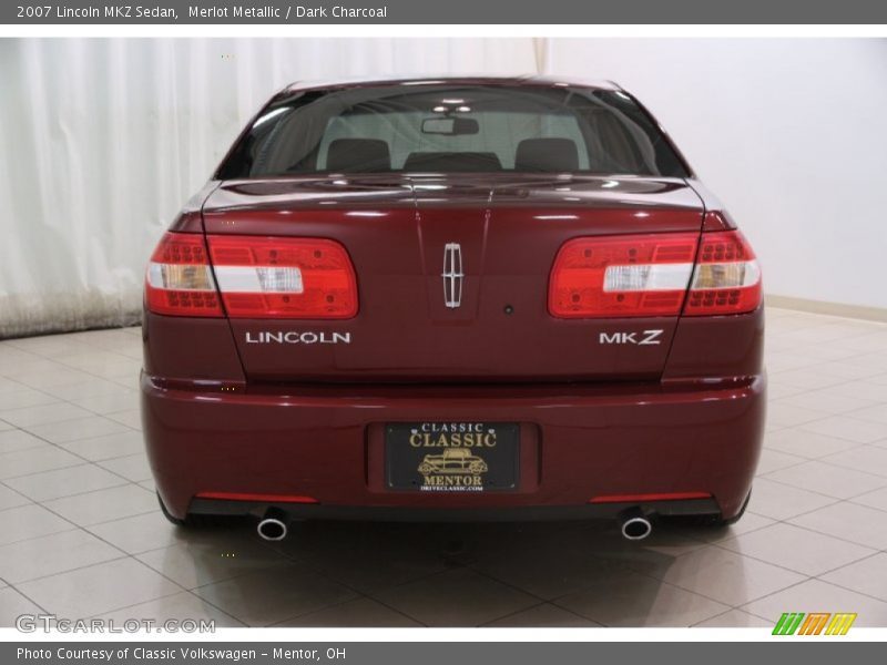 Merlot Metallic / Dark Charcoal 2007 Lincoln MKZ Sedan