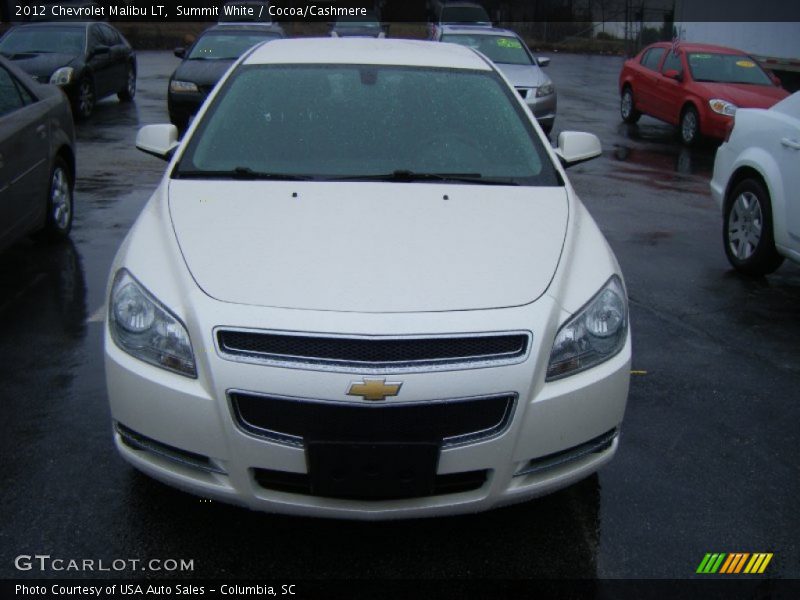 Summit White / Cocoa/Cashmere 2012 Chevrolet Malibu LT