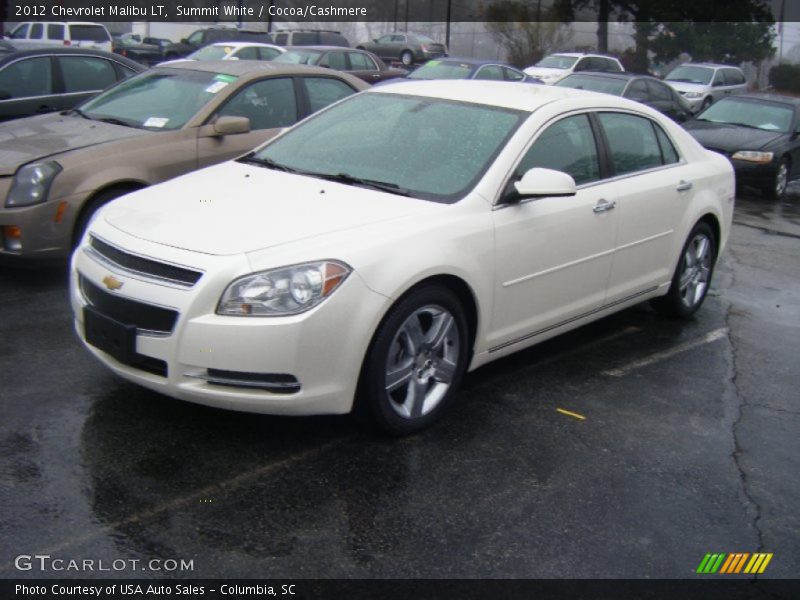 Summit White / Cocoa/Cashmere 2012 Chevrolet Malibu LT