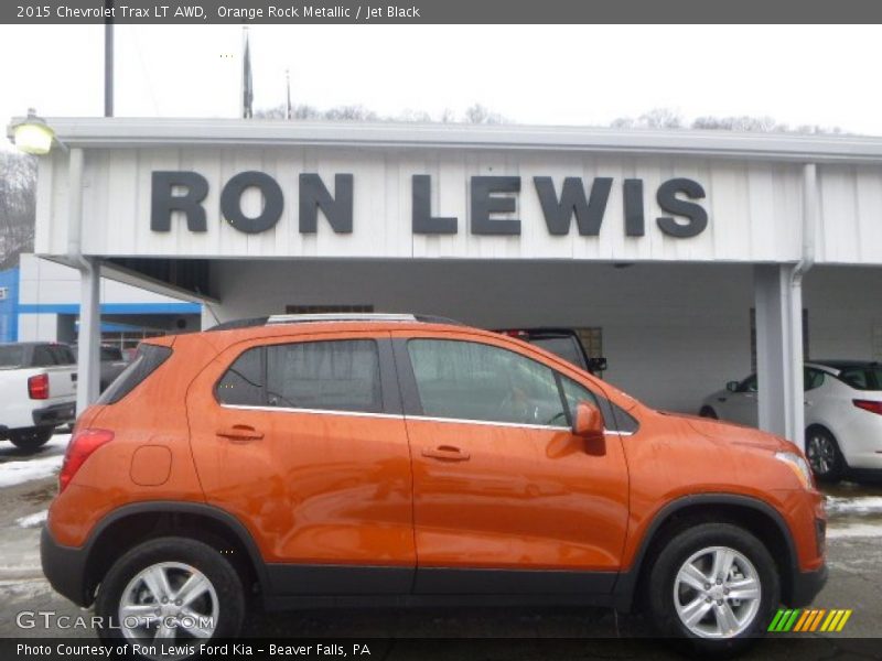 Orange Rock Metallic / Jet Black 2015 Chevrolet Trax LT AWD