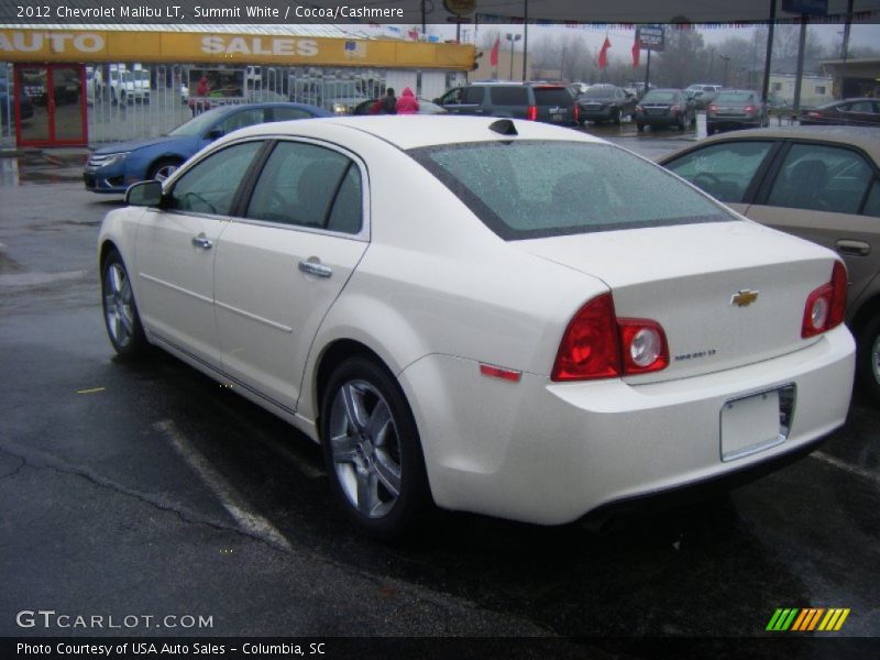 Summit White / Cocoa/Cashmere 2012 Chevrolet Malibu LT