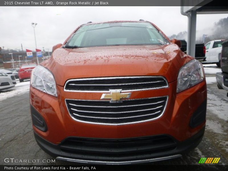 Orange Rock Metallic / Jet Black 2015 Chevrolet Trax LT AWD