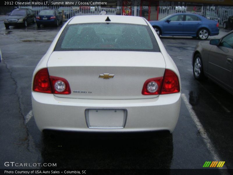 Summit White / Cocoa/Cashmere 2012 Chevrolet Malibu LT