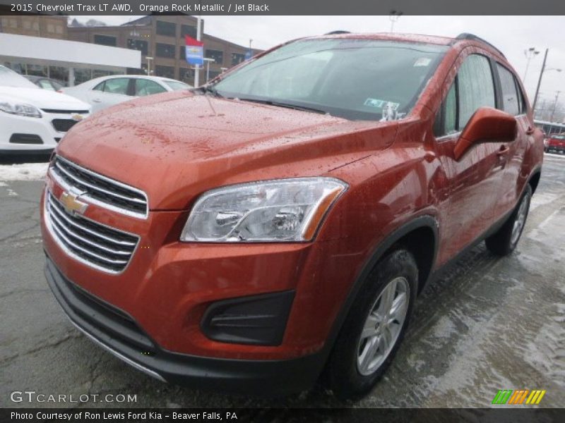 Orange Rock Metallic / Jet Black 2015 Chevrolet Trax LT AWD