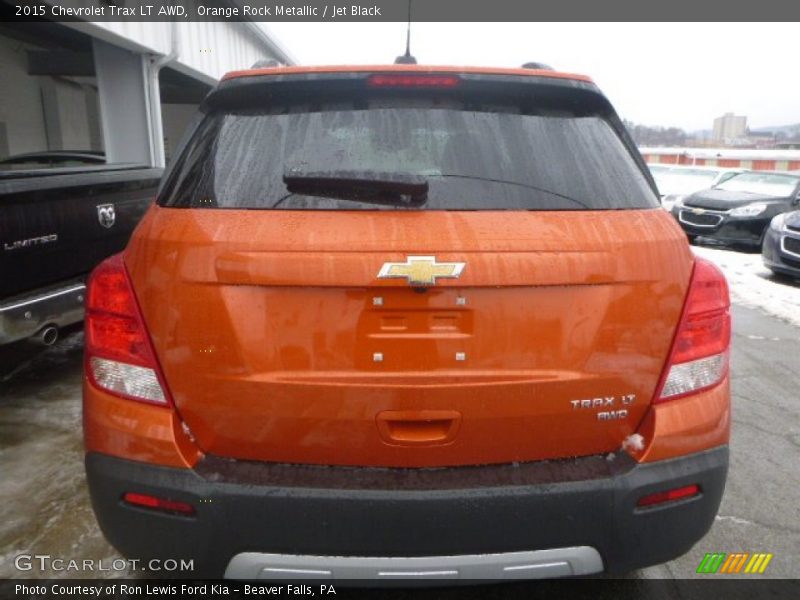 Orange Rock Metallic / Jet Black 2015 Chevrolet Trax LT AWD