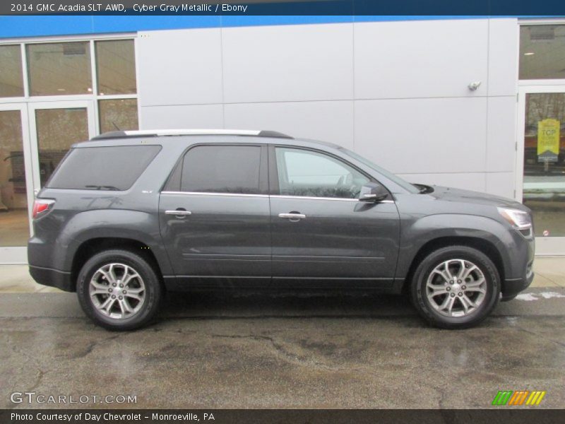 Cyber Gray Metallic / Ebony 2014 GMC Acadia SLT AWD