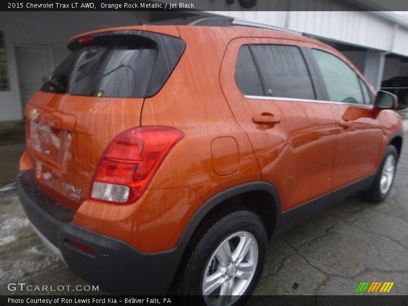 Orange Rock Metallic / Jet Black 2015 Chevrolet Trax LT AWD