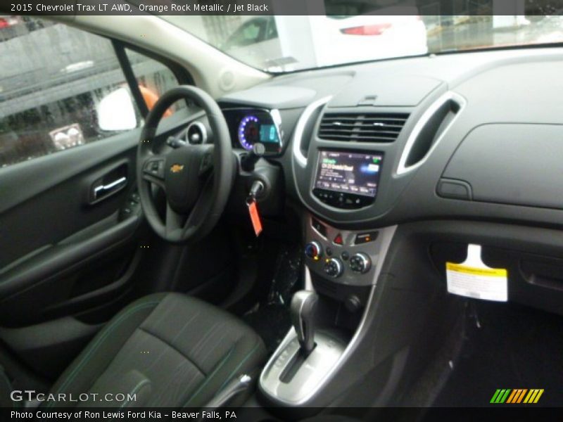 Orange Rock Metallic / Jet Black 2015 Chevrolet Trax LT AWD