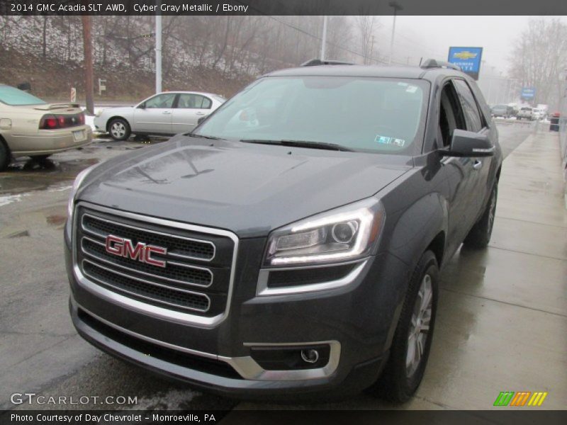 Cyber Gray Metallic / Ebony 2014 GMC Acadia SLT AWD