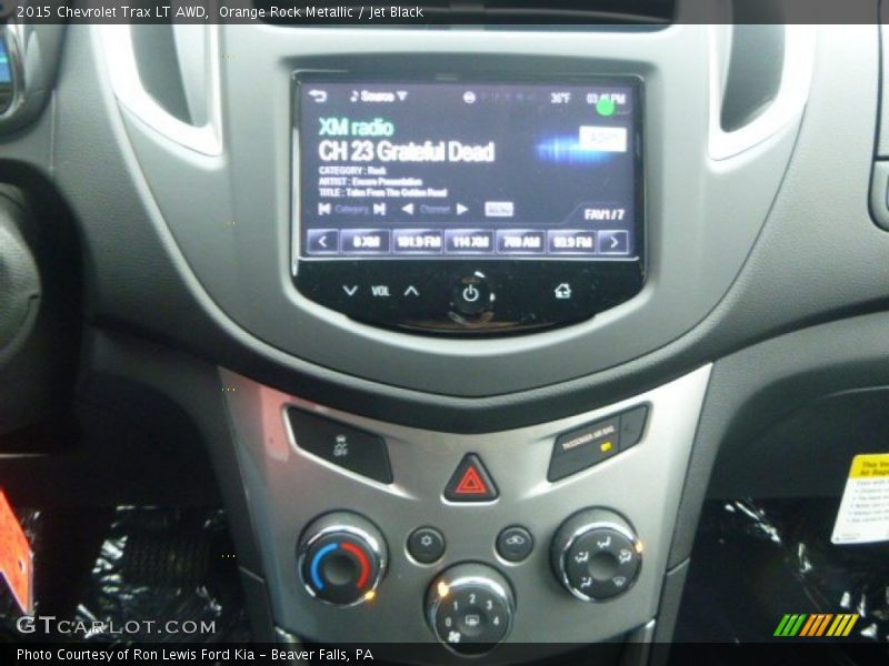 Orange Rock Metallic / Jet Black 2015 Chevrolet Trax LT AWD