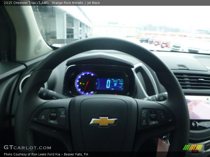 Orange Rock Metallic / Jet Black 2015 Chevrolet Trax LT AWD