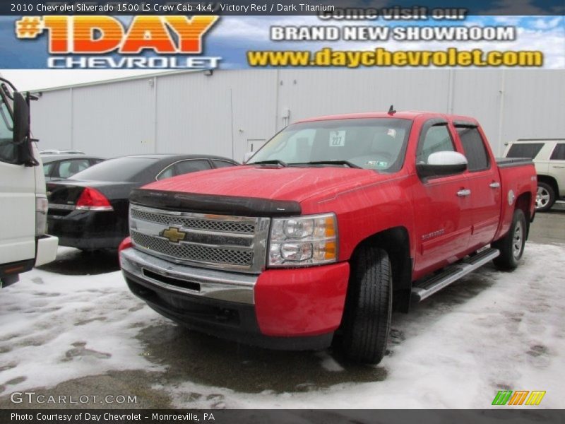 Victory Red / Dark Titanium 2010 Chevrolet Silverado 1500 LS Crew Cab 4x4